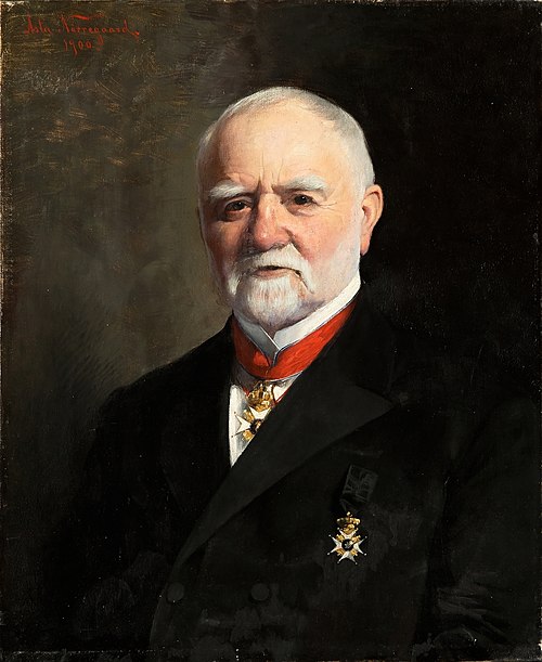 Portrett av hypotekbankdirektør J. Meinich, 1900, Asta Nørregaard