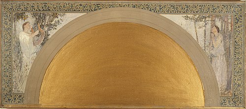 Esquisse pour le salon d'entrée sud de l'Hôtel de Ville : Le Lyrisme - L'Harmonie, 1892, Henri Martin