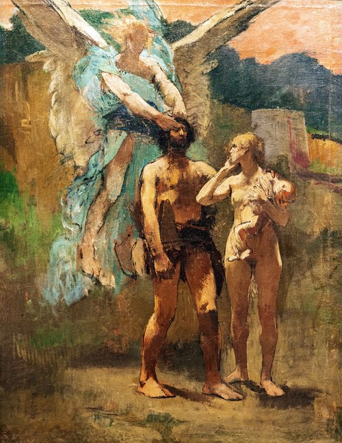 Etude pour Le châtiment de Caïn, 1884, Henri Martin