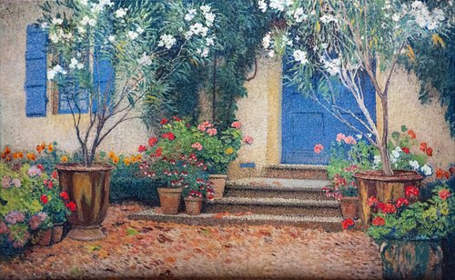 La porte bleu à Marquayrol, , Henri Martin