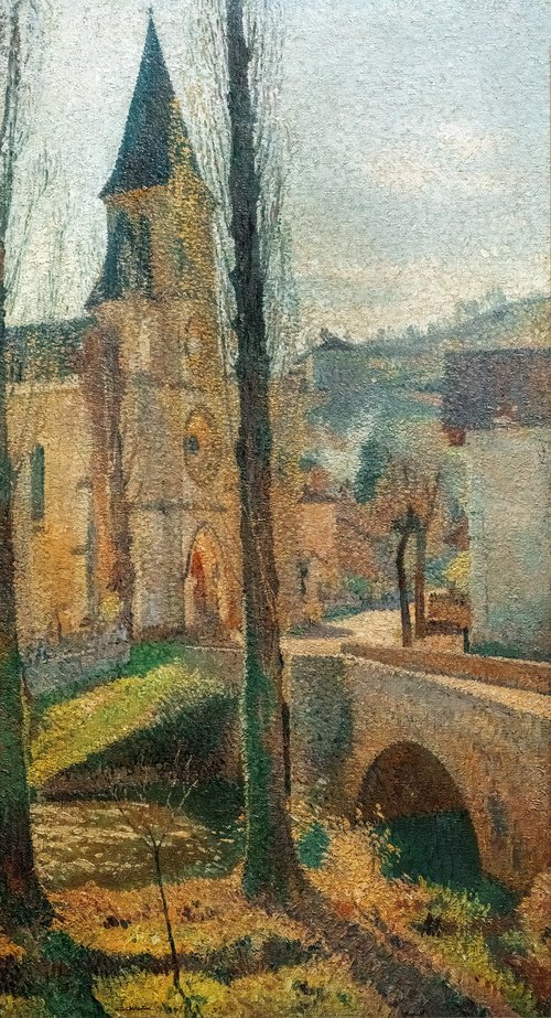 L'Eglise de Labastide-du-Vert et le pont, , Henri Martin