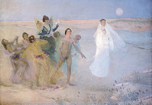 L'Homme entre le Vice et la Vertu, 1892, Henri Martin