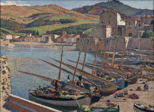 Barques à Collioure, , Henri Martin