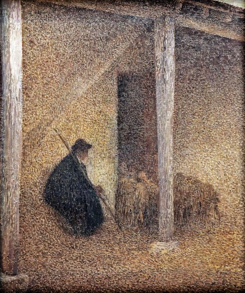 Berger rentrant ses moutons, 1894, Henri Martin