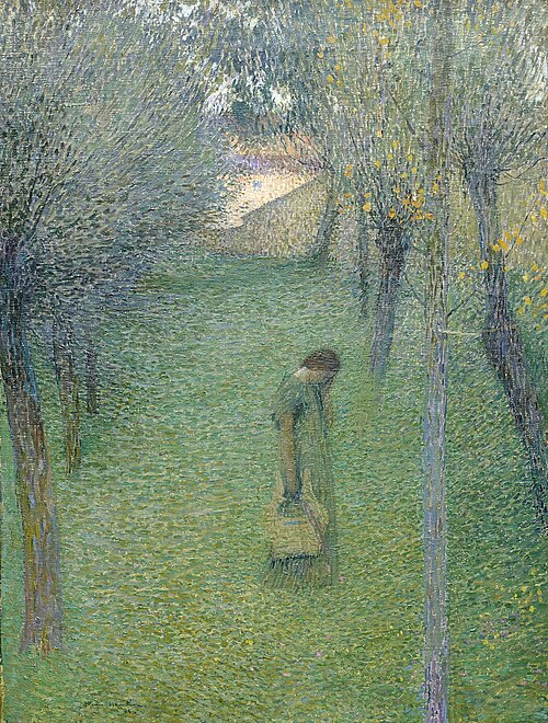 Muse pensive au jardin, , Henri Martin