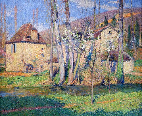 Chaumières au printemps, 1921, Henri Martin