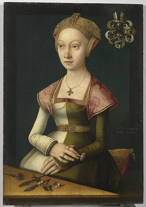 Portrait of een vrouw uit Lübeck, 1512, Jacob van Utrecht