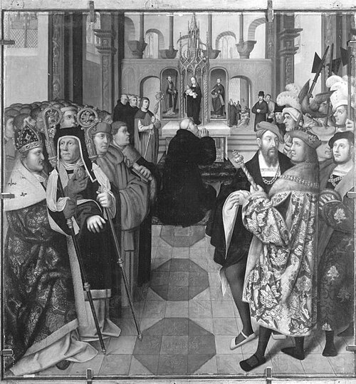St. Bernhard sur le Reichstag à Spire à l'extérieur: Naissance du Christ, 1500, Jacob van Utrecht