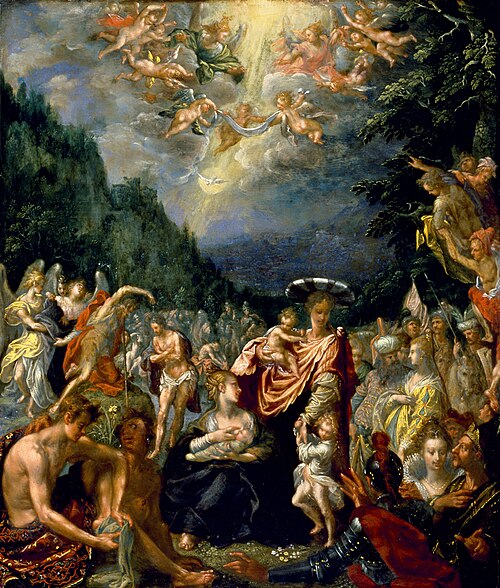 Le Baptème du Christ, 1590, Pieter Isaacsz