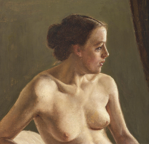 A model, sitting., 1870, Vilhelm Kyhn