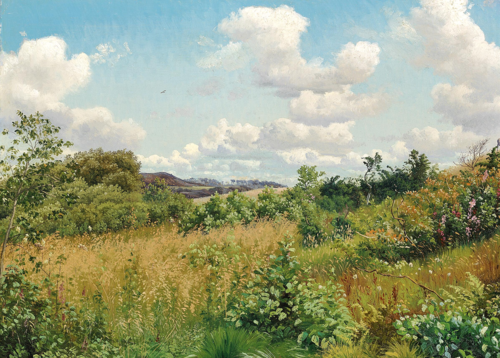 Landscape near Knudsø, Ry Station., 1879, Vilhelm Kyhn