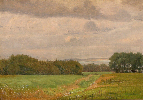 Landscape from Bisholt at Horsens., 1870, Vilhelm Kyhn