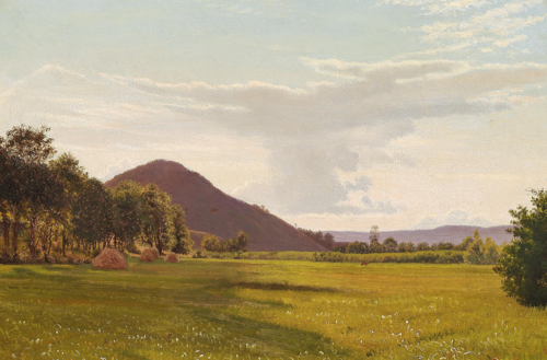 Landscape with haystacks., 1870, Vilhelm Kyhn
