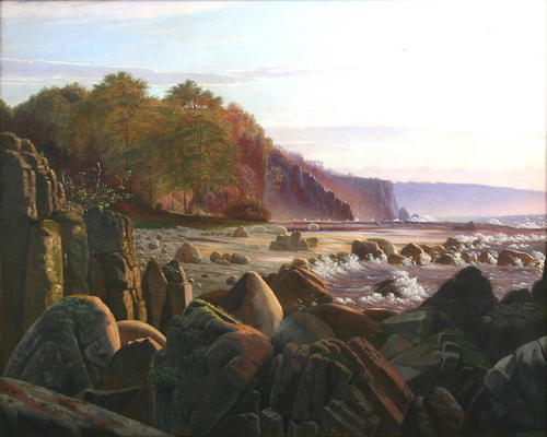 Sunrise at the coast of Moesgaard, Aarhus., 1871, Vilhelm Kyhn
