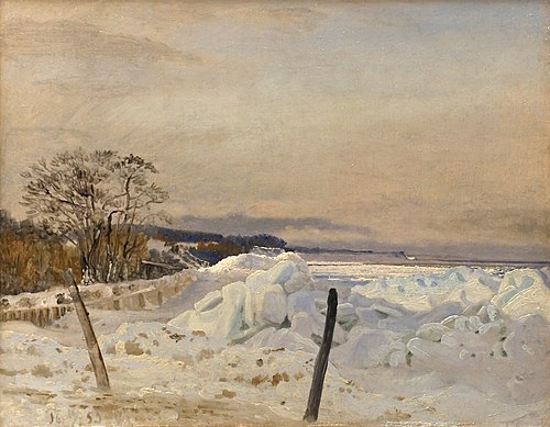Ice Pack near Taarbæk, North of Copenhagen, 1853, Vilhelm Kyhn