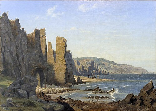 A Rocky Coast. Rø, Bornholm, 1843, Vilhelm Kyhn
