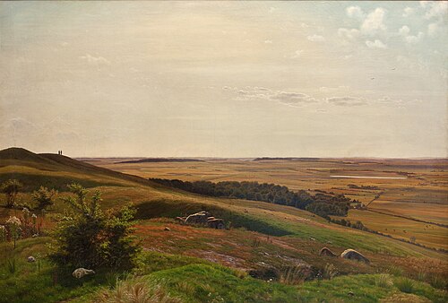 Bjerglide i nærheden af Horsens. Eftermiddag, 1858, Vilhelm Kyhn