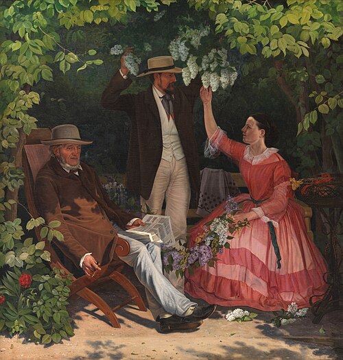 I lysthuset, 1858, Vilhelm Kyhn