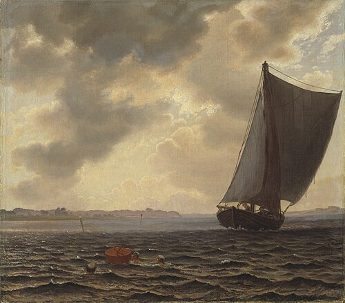Sailing Boats in Guldborg Sound, 1861, Vilhelm Kyhn