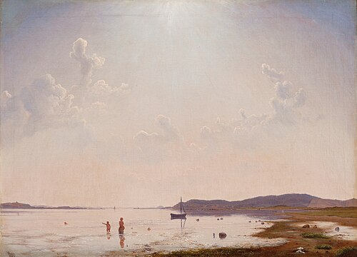 View of Roskilde Fjord near Frederikssund, Zealand, 1849, Vilhelm Kyhn