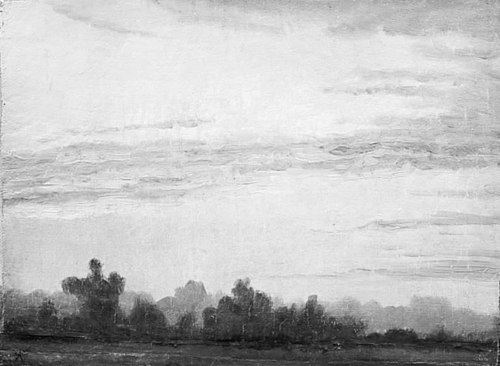 Study of Evening Sky and Trees, 1868, Vilhelm Kyhn