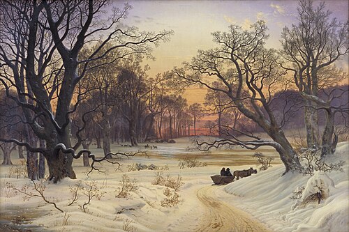 Nuit d'hiver dans une forêt, 1853, Vilhelm Kyhn