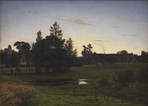 After Sunset in the Outskirts of a Village, 1863, Vilhelm Kyhn