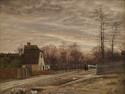 Evening after a Thaw. Taarbæk, North of Copenhagen, 1850, Vilhelm Kyhn