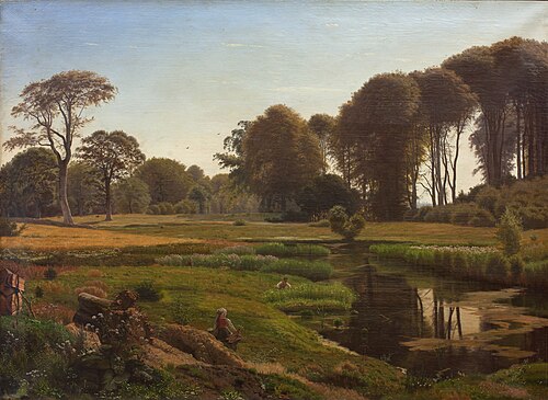 En sommerdag. Motiv fra Horneland ved Fåborg, 1869, Vilhelm Kyhn