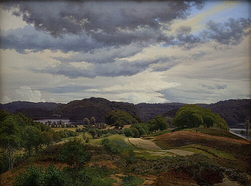 Lacs dans un paysage forestier près de Silkeborg, 1845, Vilhelm Kyhn