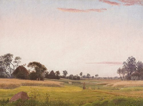 Zealandish Landscape, evening, 1843, Vilhelm Kyhn