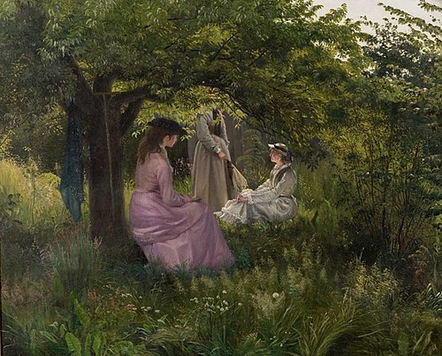 Three Ladies in a Garden, 1879, Vilhelm Kyhn