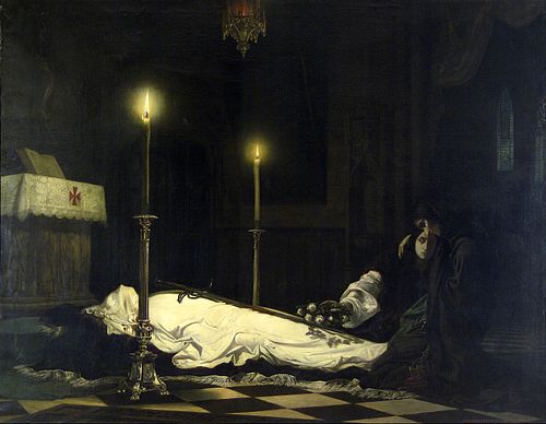 The Mourning of László Hunyadi, 1859, Viktor Madarász