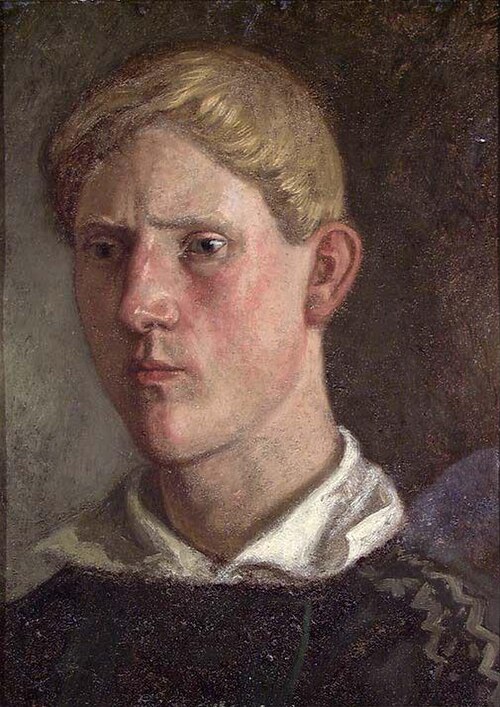 Portrait of a young Man from Setesdal, 1860, Olaf Isaachsen