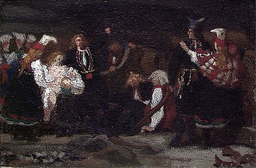 Fight in an old Farm House, 1866, Olaf Isaachsen