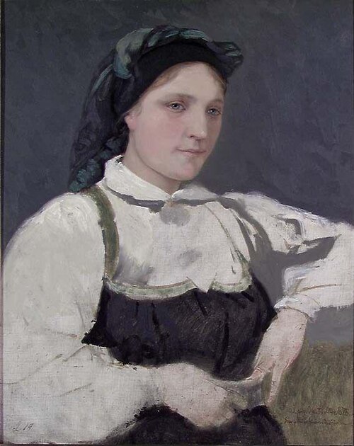 Young Woman in Costume from Setesdal, 1878, Olaf Isaachsen