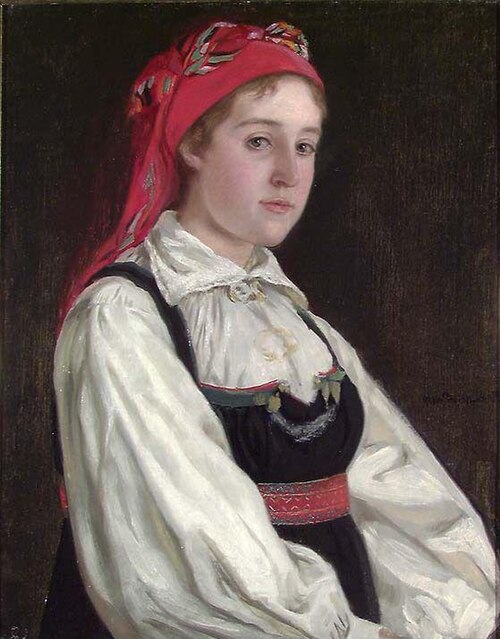 Portrait of Wilhelmine Seippel, 1878, Olaf Isaachsen