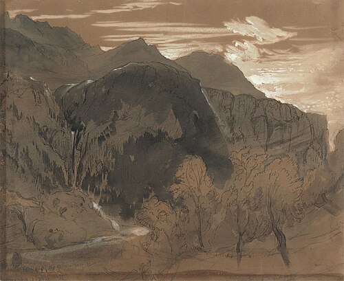 Mountainous Landscape, , John Ruskin