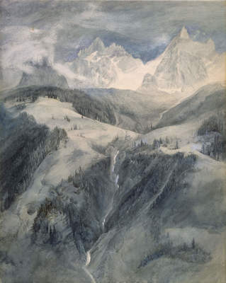Cascade de la Folie, Chamonix, 1849, John Ruskin