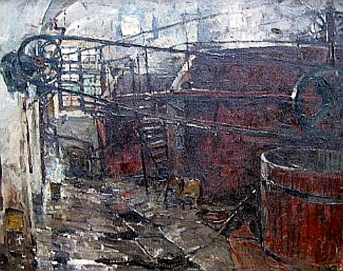 In the Engine Room with Belts, 1939, Theodor Hummel