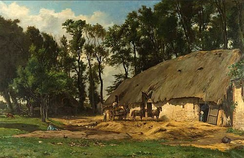 La Ferme Groult à Criquebeuf, 1875, Paul-Alfred Colin