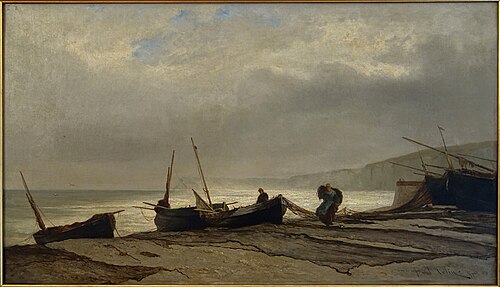 La Plage d'Yport, 1871, Paul-Alfred Colin