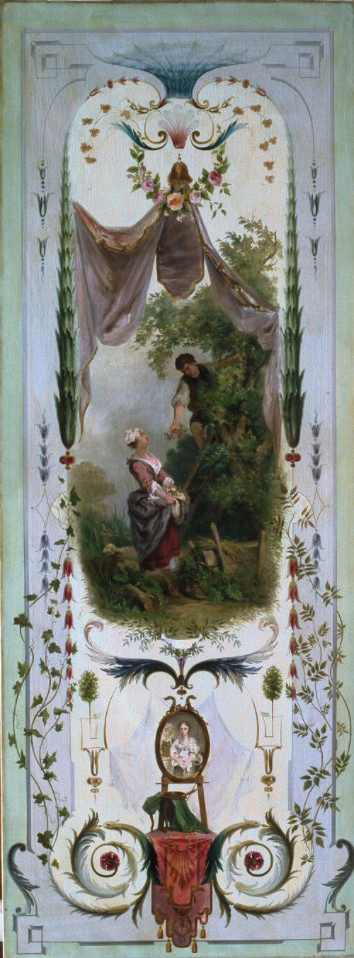 Wanddecoratie met boomgaard, 1873, Paul-Alfred Colin