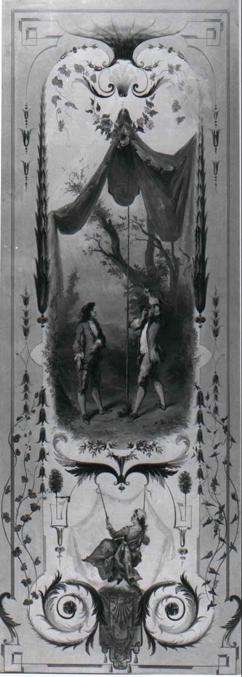 Wanddecoratie met boogschutters, 1873, Paul-Alfred Colin
