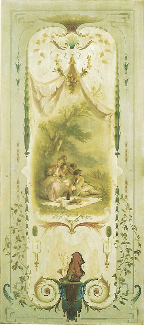 Wanddecoratie met picnickend gezelschap, 1873, Paul-Alfred Colin