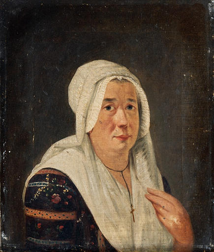 Portrait d'une dame âgée, avec une coiffe, , François Sablet