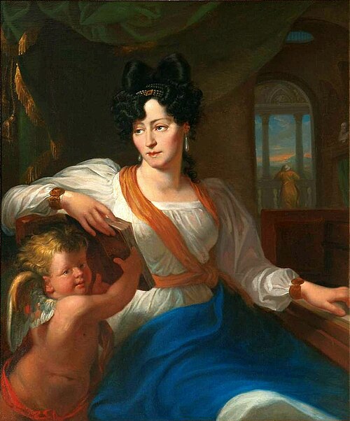 Portrait of a pianist Maria Szymanowska., 1828, Walenty Wańkowicz