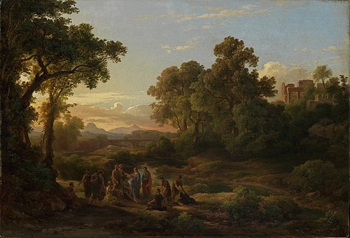 Ideallandschaft mit Christus und den Jüngern, 1842, Károly Markó the Younger