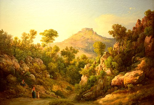 Castello della Verruca near Pisa, 1875, Károly Markó the Younger
