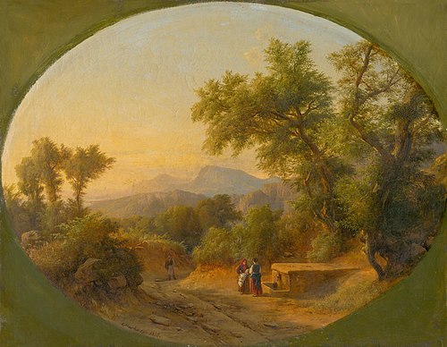 Italian Landscape, 1853, Károly Markó the Younger